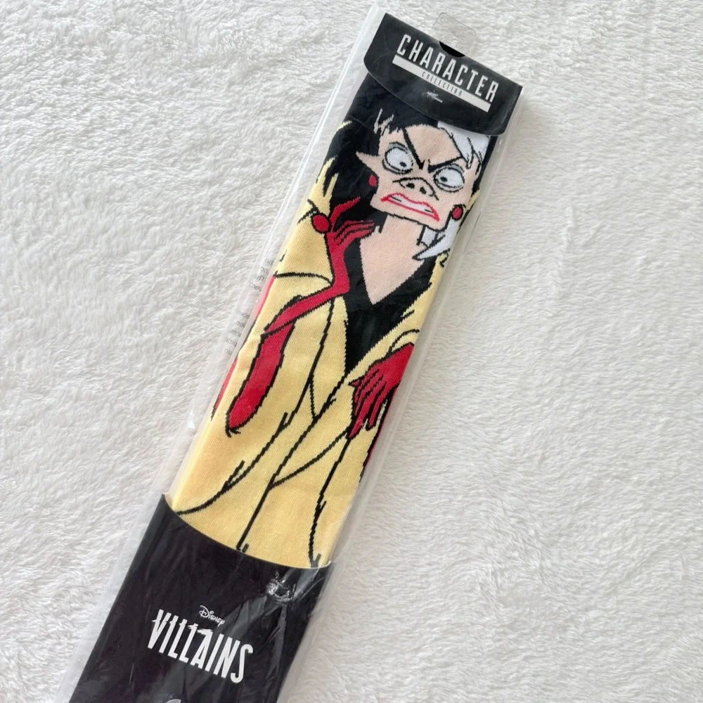 Disney Villains Cruella De Vil Crew Socks Bioworld‎ Character Collection